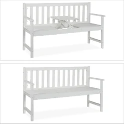 Relaxdays Weiße Gartenbank Mit Tisch -Deutschland Garten Zier Verkaufs-Shop 9b406757e60bf53f0a6caf40b7701689