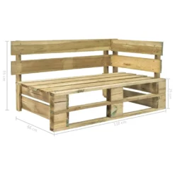 VidaXL Garten-Paletten-Ecksofa Grün Imprägniertes Kiefernholz -Deutschland Garten Zier Verkaufs-Shop 9d24c4910dbda132a4faafbee8b3414b