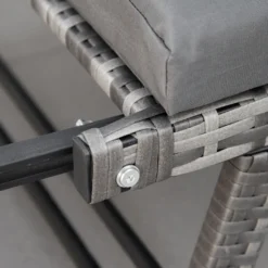 Outsunny Polyrattan Gartensofa 2 Sitzer Gartenmöbel Loungesofa Gartenbank Gartenliege Klappbar Armlehnen Stahl Grau 129 X 63 X 67 Cm -Deutschland Garten Zier Verkaufs-Shop 9d2641efa3dcf803bc7ad26f66497347