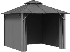 VidaXL Pavillon Mit Seitenwänden & Doppeldach 3x3 M Anthrazit -Deutschland Garten Zier Verkaufs-Shop 9d81990a76feb29d44b88f9bbe1185f3