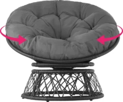 Tectake Rattansessel Gargano Drehbar - Schwarz -Deutschland Garten Zier Verkaufs-Shop 9ea1e26f00f0af0b3fe0c52f5fc1457b