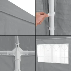 [casa.pro] Pavillon 400x300x255cm Gartenzelt Partyzelt Gartenpavillon Bierzelt Festzelt Dunkelgrau -Deutschland Garten Zier Verkaufs-Shop 9efb33642f752e94720aeb30893680c2