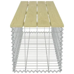 VidaXL Gabionen-Bank 120 Cm Verzinkter Stahl Und Kiefernholz -Deutschland Garten Zier Verkaufs-Shop a0046a3555f2860a0806c9e7ac777c13