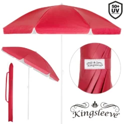 Kingsleeve Sonnenschirm 180 - 200cm UV Schutz 50+ Neigbar Mit Erdspieß Tragetasche Wasserabweisend Strand Garten Strandschirm Balkonschirm Gartenschirm, Farbe/Größe:rot - 180cm -Deutschland Garten Zier Verkaufs-Shop a0a3a2da5c8dda677af9655ca3fd5ef7