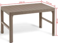 Keter Gartentisch Lyon Cappuccino-Braun -Deutschland Garten Zier Verkaufs-Shop a19ff44fccaf5d2487bc42f8eb38b467