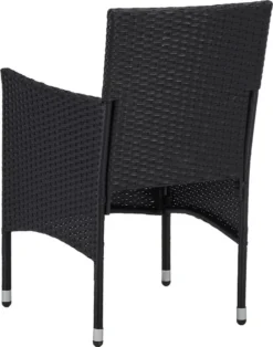 VidaXL Garten-Essstühle 2 Stk. Poly Rattan Schwarz -Deutschland Garten Zier Verkaufs-Shop a1b75b83d878463cc44fb365b7dd5a75