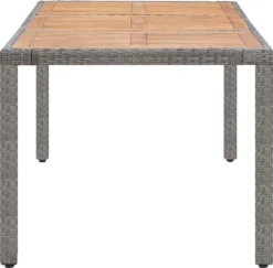 VidaXL Gartentisch Grau 190x90x75 Cm Poly Rattan Und Akazie Massivholz -Deutschland Garten Zier Verkaufs-Shop a20be2f9e9950d92237b59266bda0b12