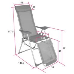 Tectake 2 Aluminium Gartenstühle Klappbar Mit Kopfteil Und Fußteil - Grau -Deutschland Garten Zier Verkaufs-Shop a2320b57f60d0e92231ba3037bd0b754