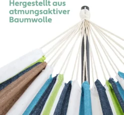 VITA5 Hängematte Mit Gestell Outdoor - Hängematte 2 Personen Für Garten & Balkon - Doppelhängematte Mit Getränkehalter- Tragbare Hängematte 200kg Belastbarkeit (Grün/Blau Cupholder) -Deutschland Garten Zier Verkaufs-Shop a23fb4b2497daa535dd0ee5b421188bb