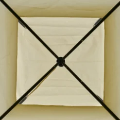 Outsunny Pavillon Partyzelt Mit Doppeldach 3,45x3,45x2,68m Festzelt Gartenlaube Stahl Polyester Beige -Deutschland Garten Zier Verkaufs-Shop a2816a372f0ea05b2227a01ef8577f2b