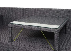 Poly-Rattan Garnitur HWC-J38, Garten-/Lounge-Set Sitzgruppe, Spun Poly Halbrundes Rattan Grau, Kissen Anthrazit -Deutschland Garten Zier Verkaufs-Shop a2fa0805db7eae2b10249523eb7a16f3