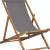VidaXL Strandstuhl Klappbar Massivholz Teak Grau