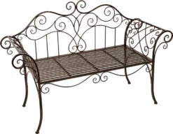 Garden Pleasure Metall Garten Bank Sitzbank Parkbank Terrasse Rost Antik Optik -Deutschland Garten Zier Verkaufs-Shop a48d240e3e021487280e9c03832404b4