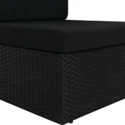 VidaXL Modulares 2-Sitzer-Sofa Poly Rattan Schwarz -Deutschland Garten Zier Verkaufs-Shop a5196c3d4a24f442e6e726fa613021aa