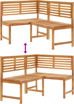 VidaXL Garten-Eckbank 140 Cm Massivholz Akazie -Deutschland Garten Zier Verkaufs-Shop a53dc2eb556fe2d56f6ff250a0bf5734