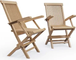 KMH® 2er SET TEAK Klappstühle Mit Armlehnen -Deutschland Garten Zier Verkaufs-Shop a5da459a68893f5c1d42a1fcd5442ba9