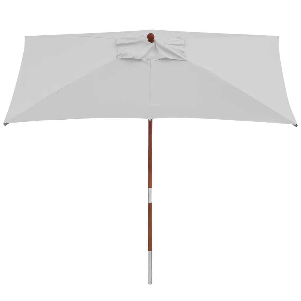 Anndora Sonnenschirm 2,5x1,5m EckigKnickbar Hellgrau - Hellgrau 4 Anndora Sonnenschirm 2,5x1,5m EckigKnickbar Hellgrau - Hellgrau – Bild 4