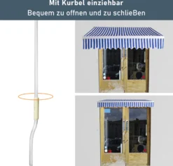 EINFEBEN Gelenkarmmarkise Markisen Sonnenmarkise Mit Handkurbel, Sonnenschutz Markise, Balkonmarkise,Anti-UV & Wasserfest Mit Einstellbarem Winkel, 2,5 X 2 M -Deutschland Garten Zier Verkaufs-Shop a64a50ab1f6a59b83d3712f628ce2b9f