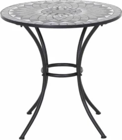 Como Tisch Rund Ø 60cm Schwarz / Mosaikoptik