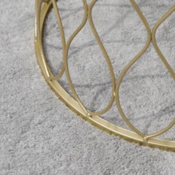 Outsunny 2er-Set Gartentisch Beistelltische Couchtische Retro Drahtkorb Metallkorb Garten Satztisch Gartenmöbel Outdoor Balkon Stahl Gold + Weiß Ø41 X 46 Cm -Deutschland Garten Zier Verkaufs-Shop a6c16899d8b78cdd1a1c244815475125