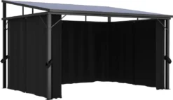 VidaXL Pavillon Mit Vorhängen 405x294x244 Cm Anthrazit -Deutschland Garten Zier Verkaufs-Shop a75af91aab6f643c08b9c5b7ad03d815