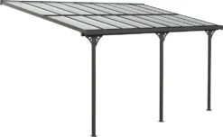 Westmann Aluminium Terassenüberdachung Mit Doppelstegplatten "Bruce" Schwarz 556 X 300 X 225-270 Cm (L X B X H) -Deutschland Garten Zier Verkaufs-Shop a75f029ecc5c0643b323d938364cb019