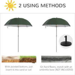 Outsunny Sonnenschirm Strand 2,2 M Angelschirm Mit Seitenwand Strandschirm Schirmzelt Angelzelt Sonnenschutz Polyester Grün -Deutschland Garten Zier Verkaufs-Shop a78ce12644729ab71d43f8f7bcc29427