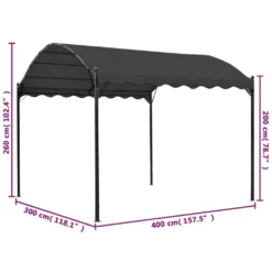 VidaXL Pavillon 3x4 M Anthrazit -Deutschland Garten Zier Verkaufs-Shop a7d2357ecd985390c4cae86f03b8ef20