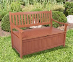 Garden Pleasure Holzbank/Truhenbank 2-Sitzer B 107 X H 90 X T 59 Cm, Geölt -Deutschland Garten Zier Verkaufs-Shop a7e6a362e88f509d99a92ec7084d94c2