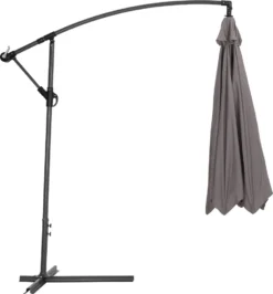 Tectake Sonnenschirm Ampelschirm Ciccio Ø 350cm Mit Schutzhülle - Grau -Deutschland Garten Zier Verkaufs-Shop a82de850f6a4c3eb272ca94e705d2148