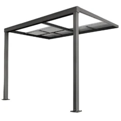 Juskys Terrassenüberdachung 7x3 M Mit Schiebedach - Terrassendach Aus Aluminium Mit Doppelstegplatten - Wetterfeste Überdachung Mit UV-Schutz - Grau -Deutschland Garten Zier Verkaufs-Shop a8e7bb00e55314d2152a4acc1d1225ef