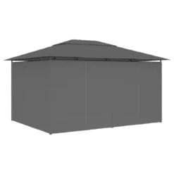 VidaXL Gartenpavillon Mit Vorhängen 4 X 3 M Anthrazit -Deutschland Garten Zier Verkaufs-Shop aa226adaa8a37b1787b84280ca0ce8a3