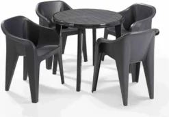 Gartentisch Lisa Kunststoff Graphit Ø90cm -Deutschland Garten Zier Verkaufs-Shop ab0c1c48c0b8a2bd45a814d2ba9a619d