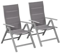 Merxx Bermeo Klappsessel 2-er Set, Silber/diamantbraun -Deutschland Garten Zier Verkaufs-Shop acd7722af118118a164be4774b4ac487