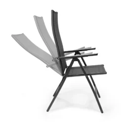 London Gartenstuhl 4er-Set Textilene Aluminium 6-Positionen Klappbar -Deutschland Garten Zier Verkaufs-Shop acf6746914b048f8f4b0d4d33df19ec4