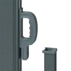 Doppel Seitenmarkise Sichtschutz 160x600cm Sonnenschutz Seitenrollo Eck Markise Anthrazit -Deutschland Garten Zier Verkaufs-Shop ad031ced707a521b90ebc58b6c207a01