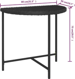 VidaXL Gartentisch Schwarz 80x50x75 Cm Poly Rattan -Deutschland Garten Zier Verkaufs-Shop ad7d7009a7400ab9930e8645a9fedf23