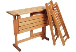 Merxx Gartentisch Porto Klappbar Eukalyptus Natur 90 Cm X 60 Cm X 72 Cm