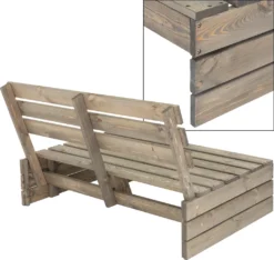 ECD Germany Gartenbank 3-Sitzer Mit Rückenlehnen, 120x76,5x80 Cm, Grau, Aus Massivholz, Robust Und Wetterfest, Parkbank Sitzbank Gartenmöbel Holzbank Bank, Für Garten, Balkon Und Terrasse -Deutschland Garten Zier Verkaufs-Shop af01599761e4599030fabf070d0850c1