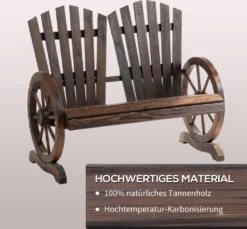 Outsunny Gartenbank Mit Armlehne, Sitzbank, Gartenmöbel, Rustikale Bank, Massivholz, Dunkelbraun, 108 X 66 X 95 Cm 11 Outsunny Gartenbank Mit Armlehne, Sitzbank, Gartenmöbel, Rustikale Bank, Massivholz, Dunkelbraun, 108 X 66 X 95 Cm -Deutschland Garten Zier Verkaufs-Shop b00421dfbc90b5b67e3d779a3da23c21