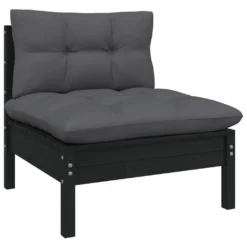 VidaXL 9-tlg. Garten-Lounge-Set Mit Kissen Schwarz Kiefernholz -Deutschland Garten Zier Verkaufs-Shop b0c58ace0a2df06155a7481545283859