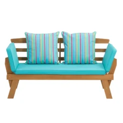 Greemotion Multifunktionsbank Tobago Aus Akazie - Natur, Blau -Deutschland Garten Zier Verkaufs-Shop b0eaa28aca12ca5a65e347c07baf3b2b