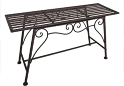 2-Sitzer Metall Gartenbank Ohne Rückenlehne Rost-Optik Metallbank Eisenbank Parkbank Möbel NEU -Deutschland Garten Zier Verkaufs-Shop b119682ab9db7f211fe87c1a48ca4ffb