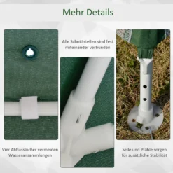 Outsunny Gartenpavillon Pavillon Festzelt Partyzelt Wetterfest Zelt Mit Moskitonetz Metall + Polyester Grün 3 X 3 M -Deutschland Garten Zier Verkaufs-Shop b178937dd81ec4d3c3c0e08cc8a6ce00