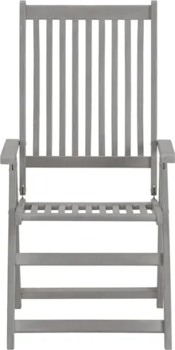 VidaXL Verstellbare Gartenstühle 2 Stk. Grau Massivholz Akazie -Deutschland Garten Zier Verkaufs-Shop b18cda8bbf286a3b6ad2f818db55ee1b