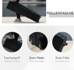 Outsunny Faltpavillon Pop-Up-Zelt Gartenpavillon Rollentasche Oxford-Gewebe 3,6 X 3,6m Hellgrau+Weiß -Deutschland Garten Zier Verkaufs-Shop b1b8915cfc9d699b9e580be691cbbb1a