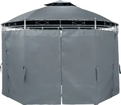 Tectake Gartenpavillon Siana Ø 3.5m - Anthrazit -Deutschland Garten Zier Verkaufs-Shop b20a7c2863c672e2314bee77b055e9fa