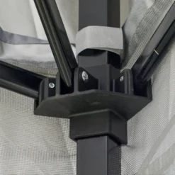 Outsunny Faltpavillon Pop-Up-Zelt Gartenpavillon Inkl. Rollentasche Stahl+Oxford+Mesh Grau+Schwarz 3,64x3,64x2,94m -Deutschland Garten Zier Verkaufs-Shop b229b1ed5f52ee00df3d355241e04577