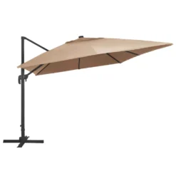 VidaXL Ampelschirm Mit LED-Leuchten Und Aluminium-Mast 400x300cm Taupe -Deutschland Garten Zier Verkaufs-Shop b29544acad284a330ea4fce7c6c59a5b