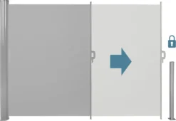 Tectake Aluminium Seitenmarkise Ausziehbar Mit Aufrollmechanismus - 200 X 300 Cm, Grau -Deutschland Garten Zier Verkaufs-Shop b2b2b06002caa4e4aff2cebd91d0b916
